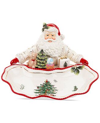 Spode Christmas Tree Santa Dish & Reviews - Home - Macy's | Macys (US)