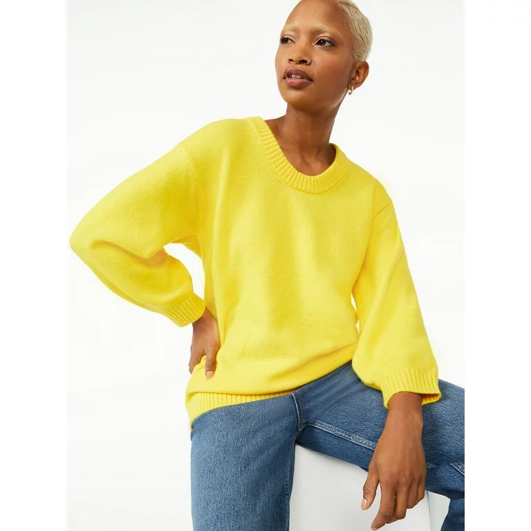 Free Assembly Women's U Neck Tunic Sweater | Walmart (US)