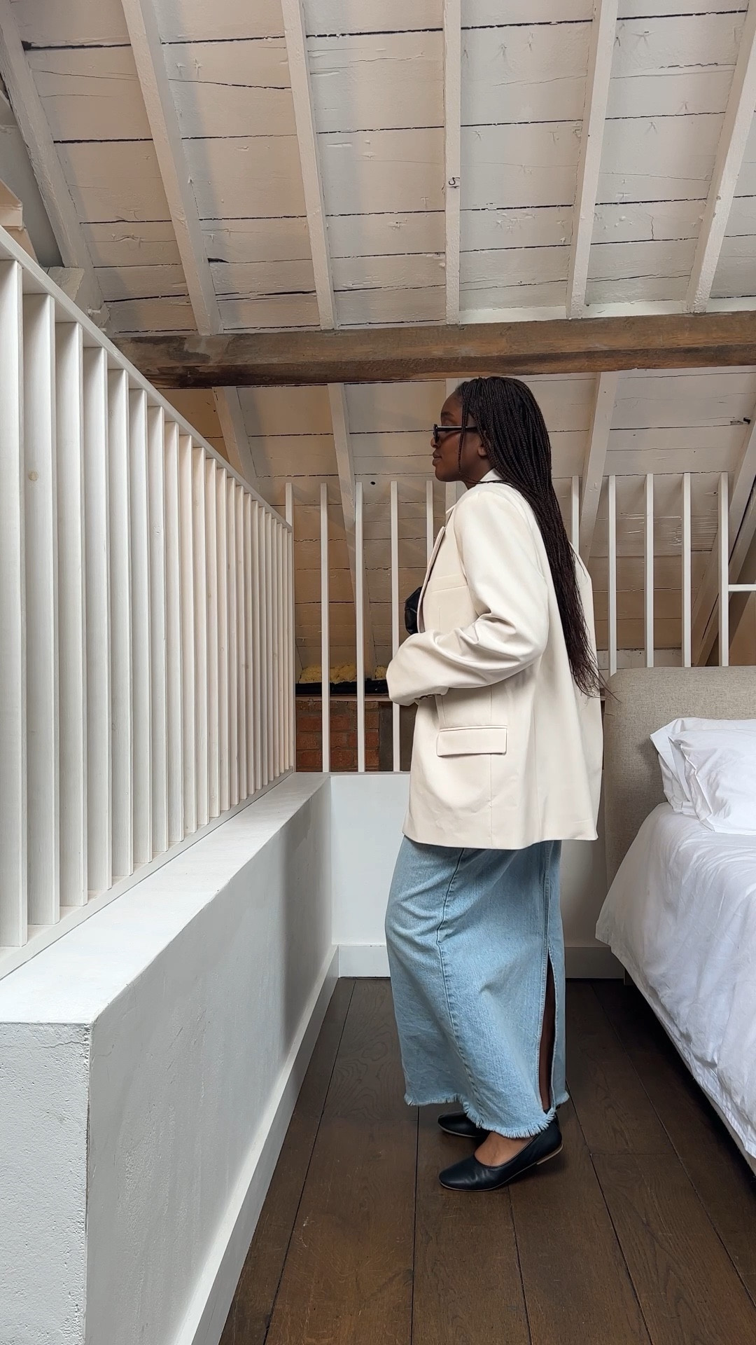 Styling oversized blazers from Mango with a maxi denim skirt for an everyday Autumn Outfits
, casual workwear or brunch outfit! #maxiskirt #denimskirt #blazer #balletflats

#LTKstyletip #LTKeurope #LTKSeasonal