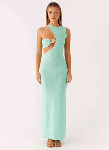 Offshore Knit Maxi Dress - Pastel Green | Peppermayo (Global)