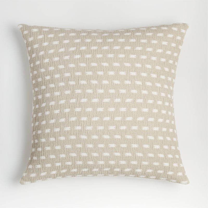 Mujia 23" Reversible Ivory Ikat Pillow | Crate and Barrel | Crate & Barrel
