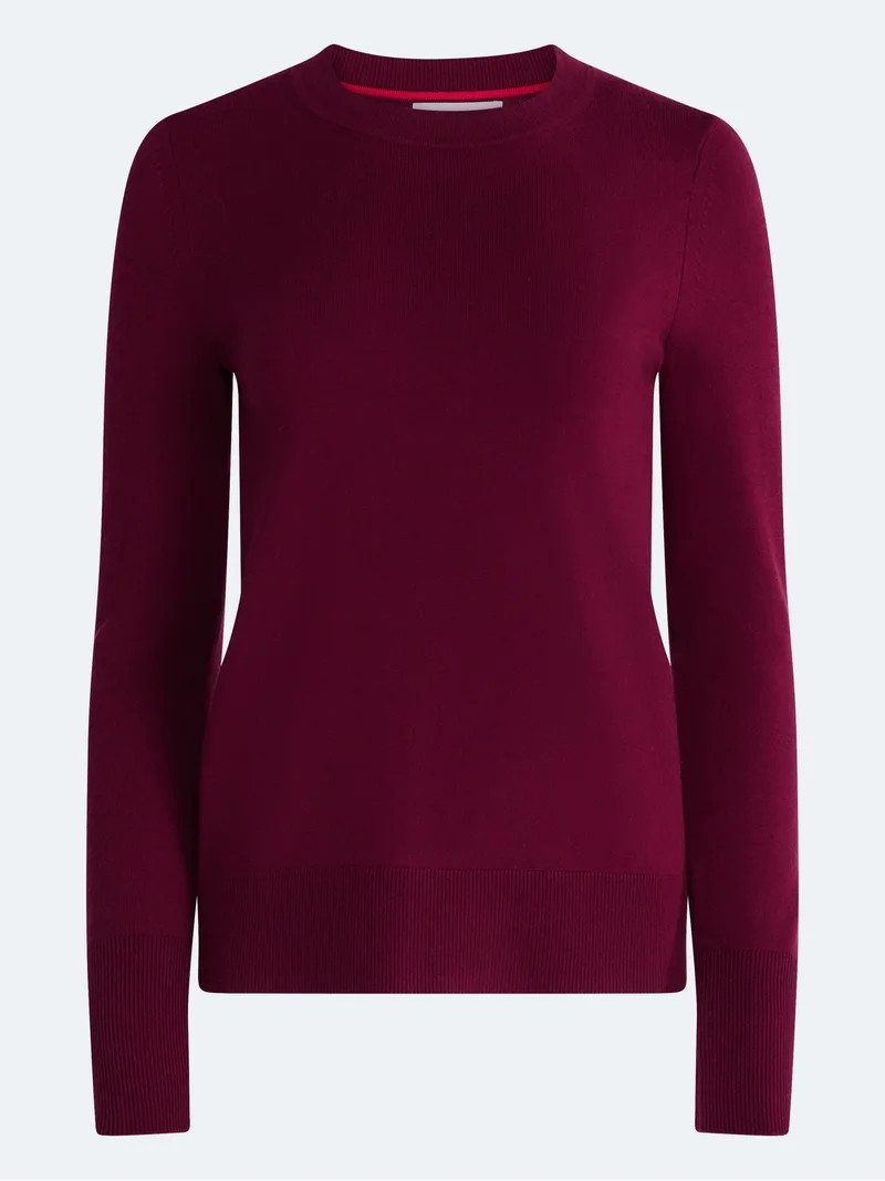Free Assembly Women's and Women's Plus Cozy Yarn Crewneck Sweater, Midweight, Sizes XS-4X | Walmart (US)