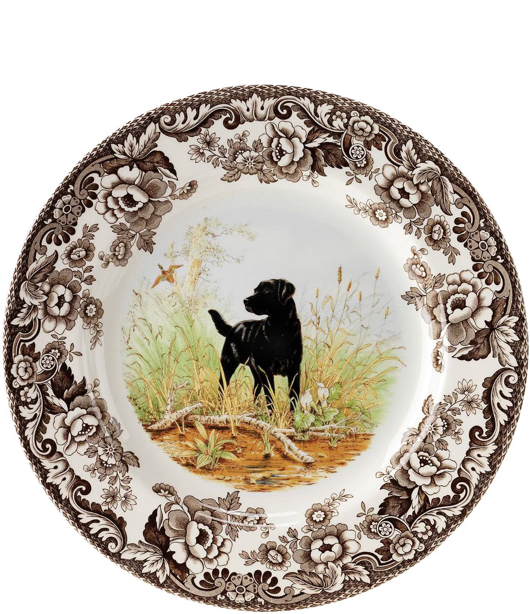 Festive Fall Collection Woodland Hunting Dogs Dinner Plate | Dillards