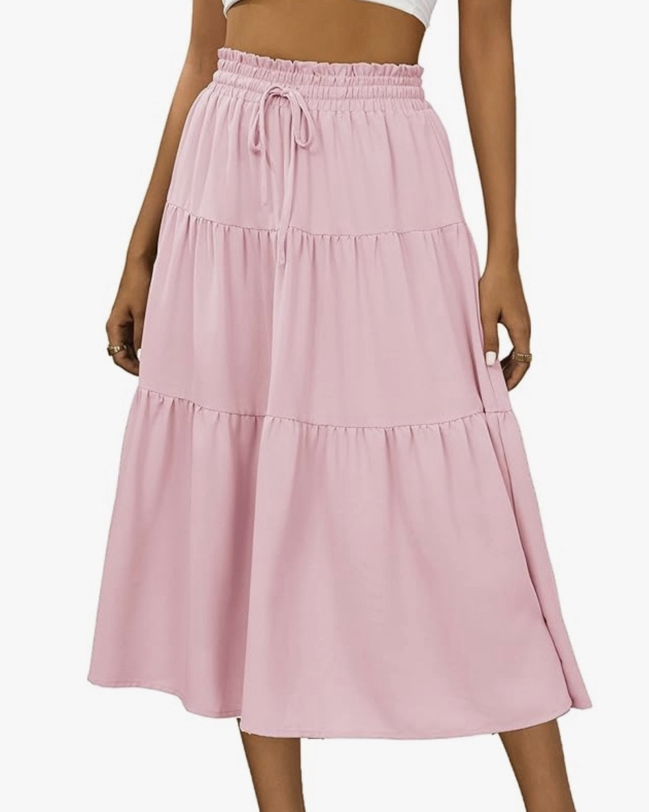 Midi skirt in pink and blue for spring and summer days! Amazon has the perfect one 

#LTKSaleAlert #LTKSeasonal #LTKootd