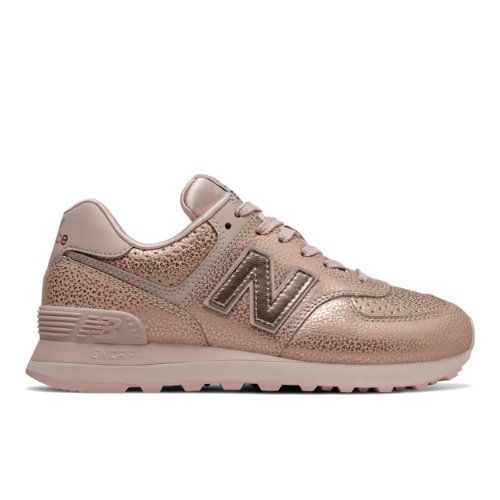 574 Worn Metallic Women's Running Classics Shoes - Pink/Orange (WL574SOJ) | New Balance Athletic Shoe