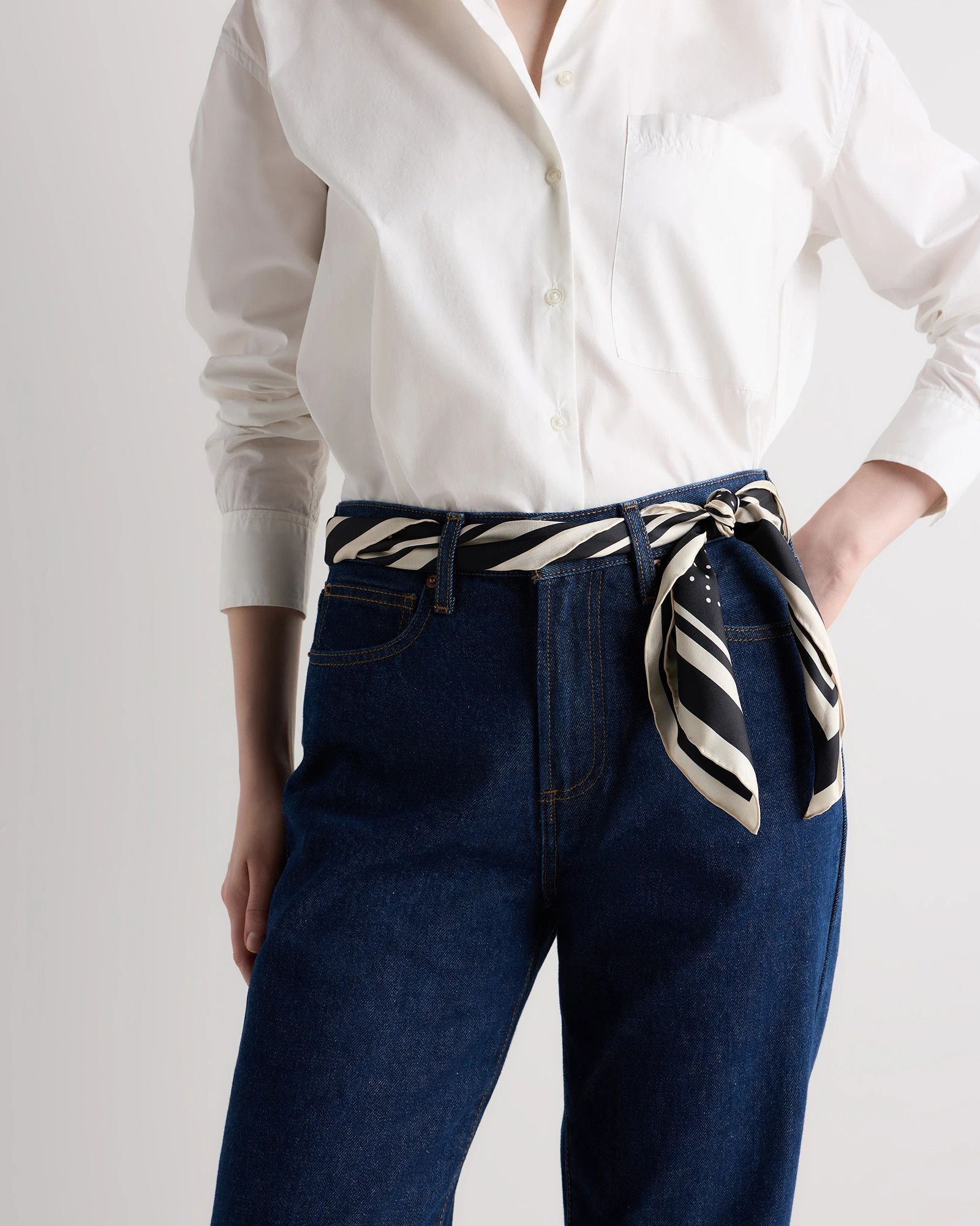 100% Silk Printed Square Scarf | Quince