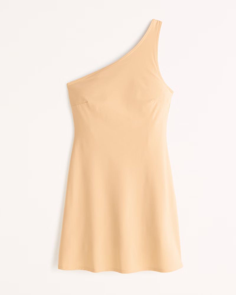 Women's One-Shoulder Traveler Mini Dress | Women's New Arrivals | Abercrombie.com | Abercrombie & Fitch (US)