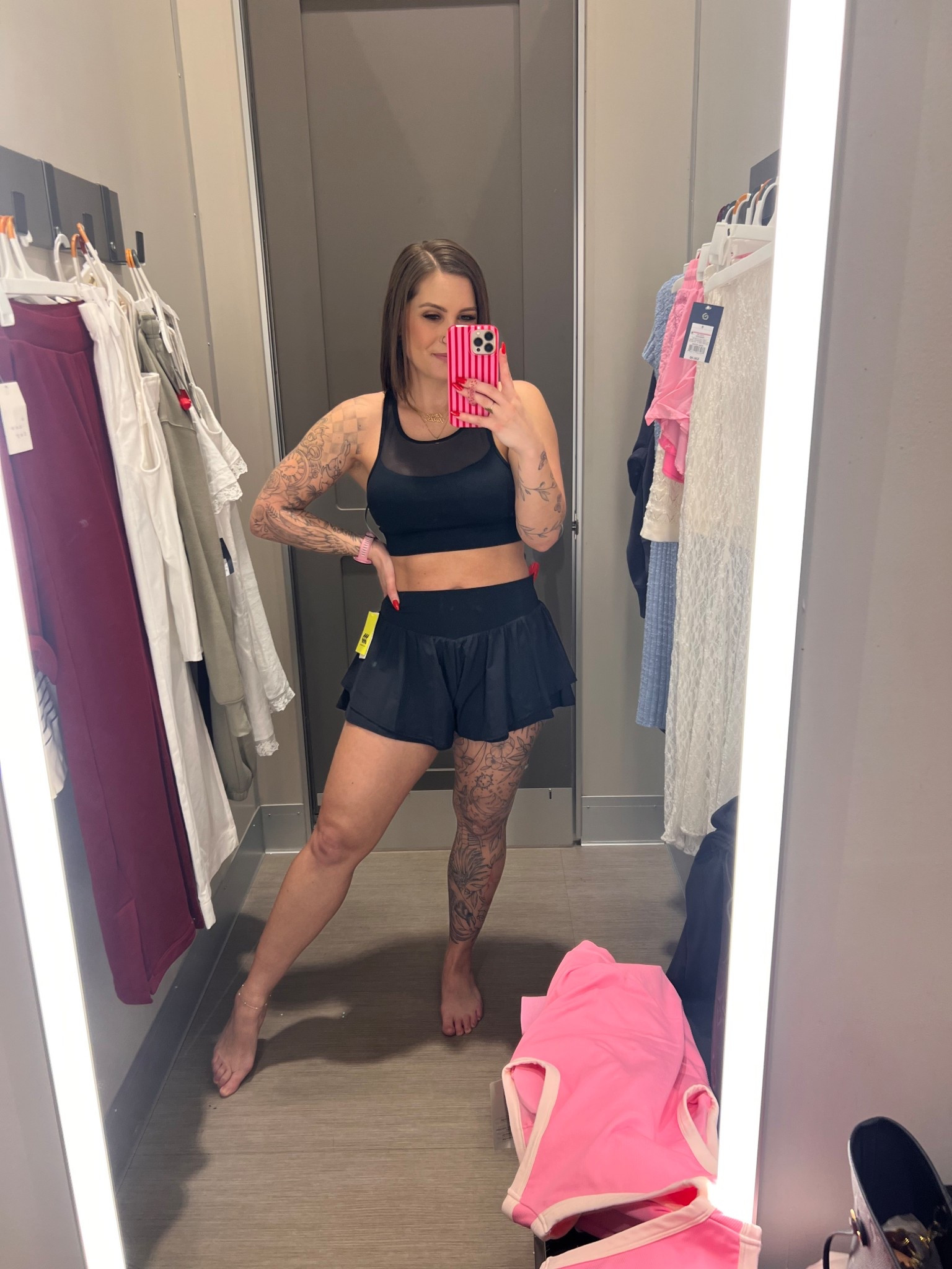 I love this cute little workout set. I’m wearing a medium in both. The shorts are so fun and flowy and the bra has mesh at the top. 

Workout at, black workout set, athletic wear, black athletic wear, target, target workout set, target finds, Alicia Bice, does it come in pink  

#LTKActive #LTKselfcare #LTKfitnessgoals