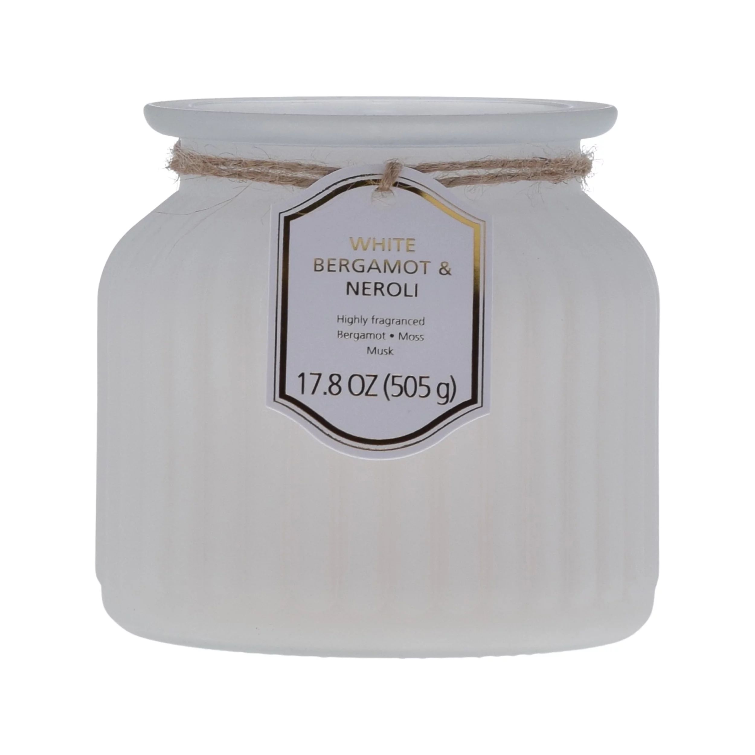 17.8 oz White Bergamot & Neroli Scented Ribbed Pagoda Jar | Walmart (US)