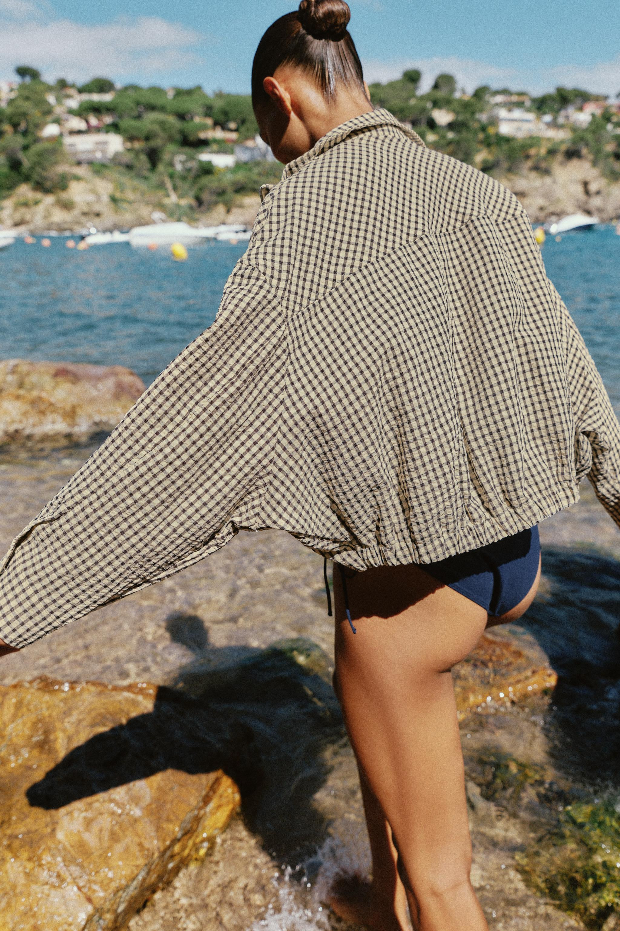 CHECK BOMBER JACKET | Zara UK