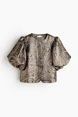 H & M - Balloon-Sleeved Blouse - Black | H&M (US + CA)