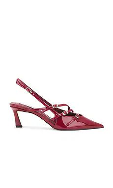 Steve Madden Liana Sling Back in Wine Patent from Revolve.com | Revolve Clothing (Global)