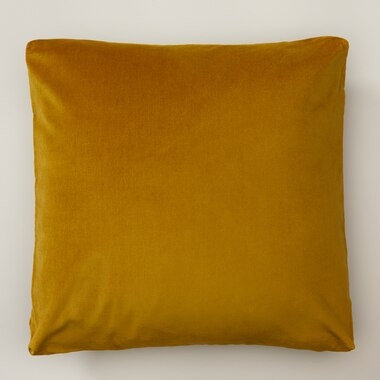 PILLOW COVER VELVET GUSSET, ECRU OLIVE 20” X 20” | Indigo (CA)