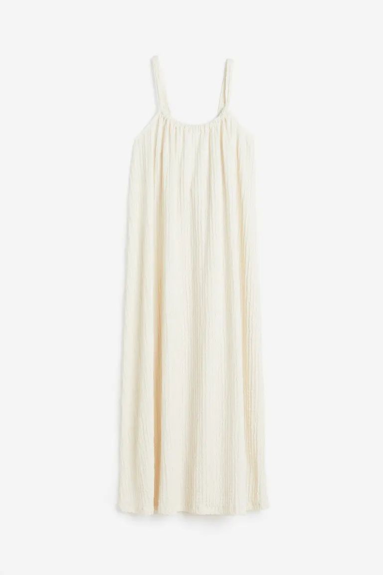 Textured Jersey Dress - Cream - Ladies | H&M US | H&M (US + CA)