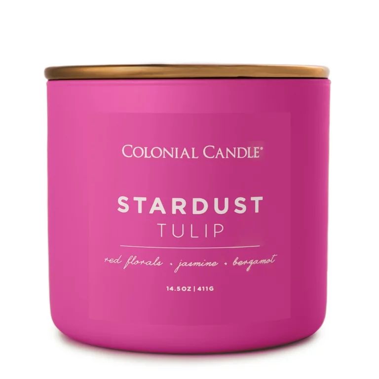 Colonial Candle Stardust Tulip Scented Jar Candle - Pop of Color Collection - 14.5 oz - 60 hr Bur... | Walmart (US)