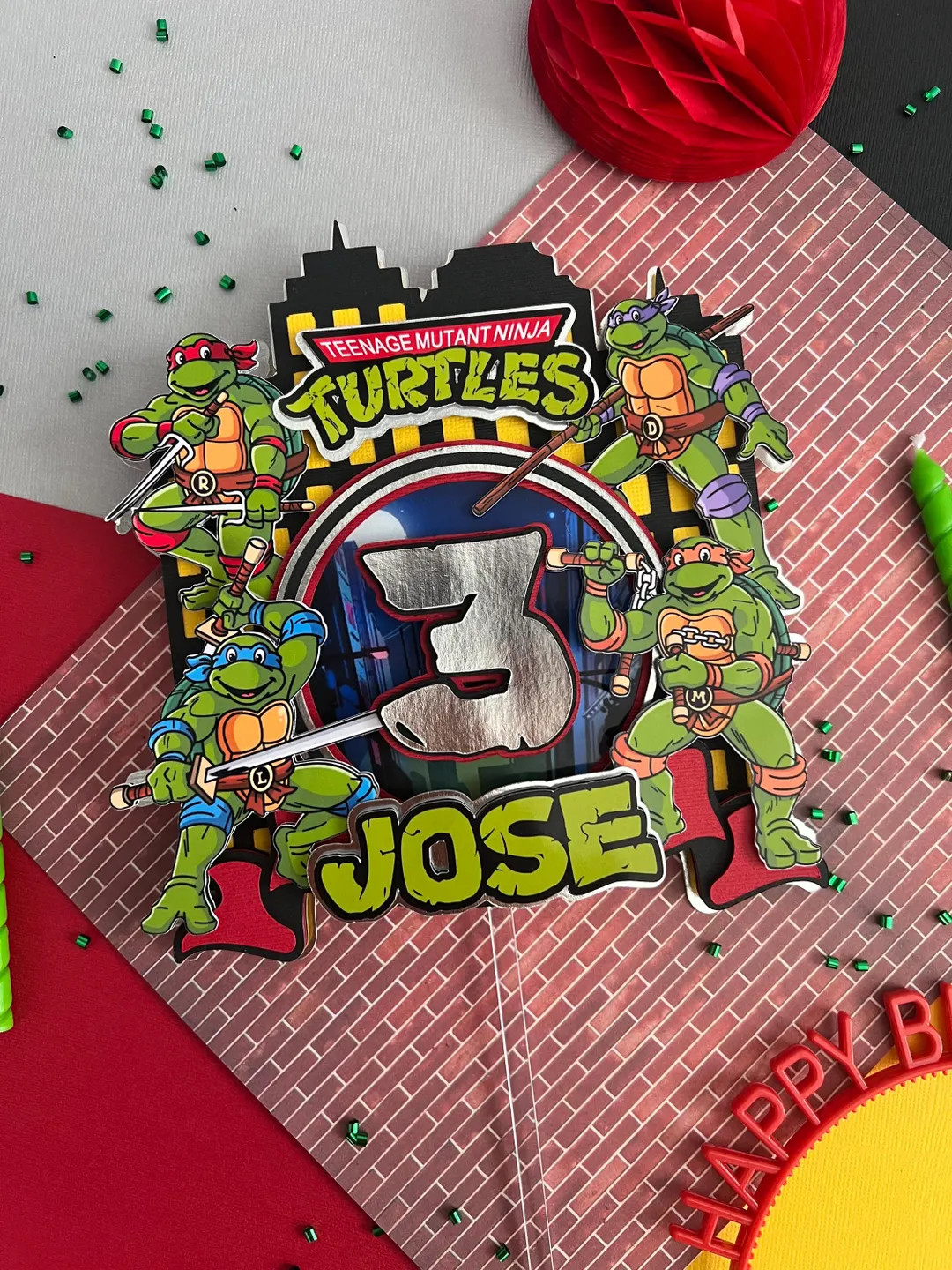 Teenage Mutant Ninja Turtles Cake Topper - Ninja Turtle Decor - Ninja Turtle Party - Ninja Turtle... | Etsy (US)