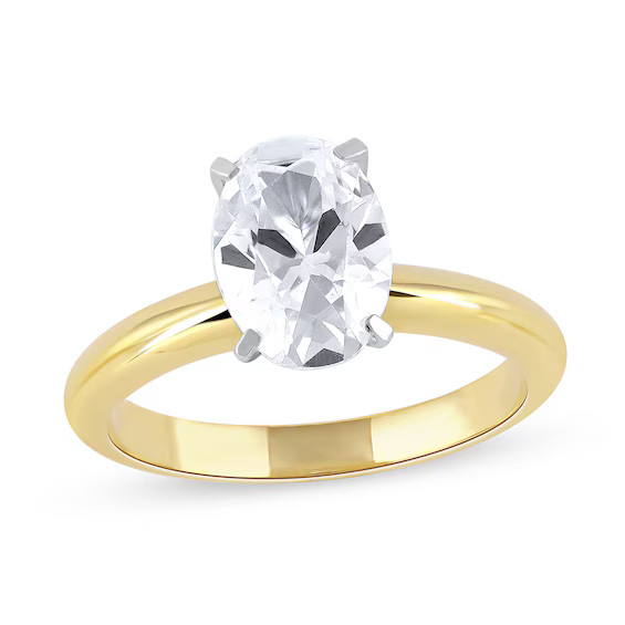 2 CT. Certified Oval Lab-Created Diamond Solitaire Engagement Ring in 14K Gold (F/VS2)|Zales | Zales