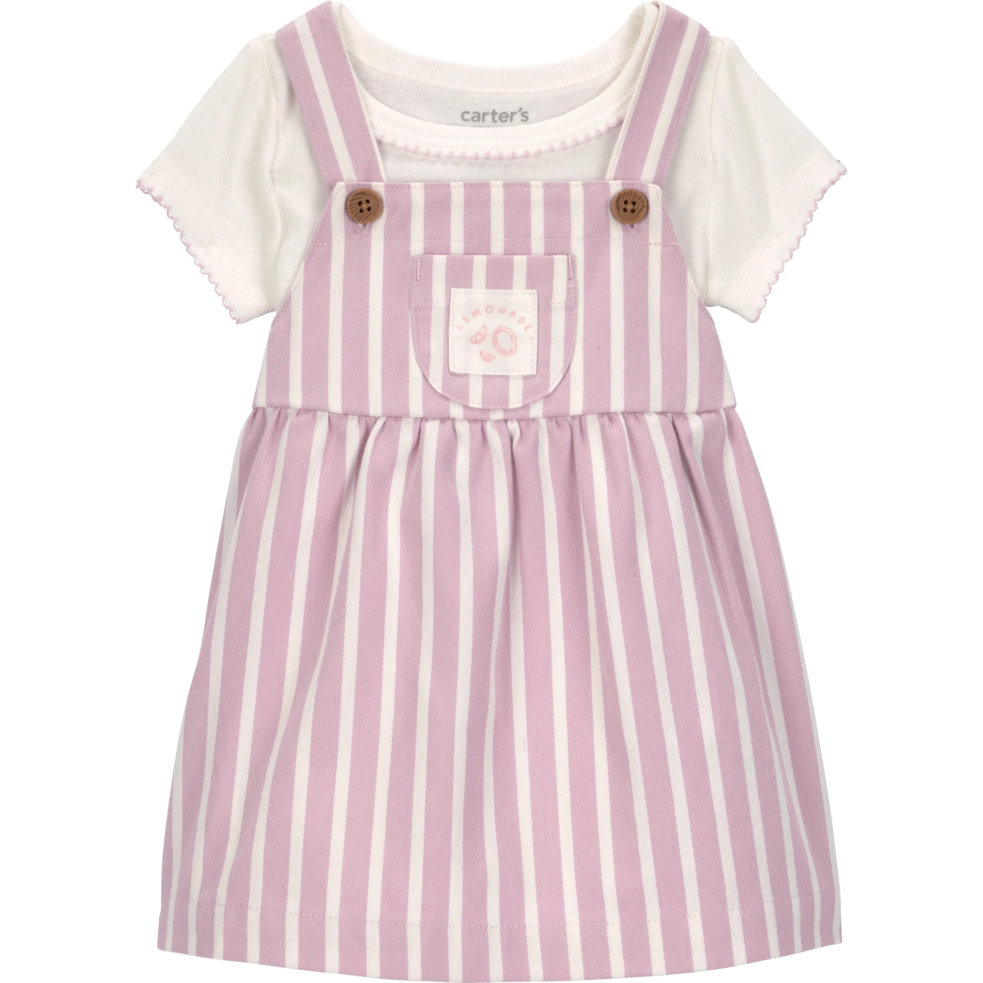 Carter's Child of Mine Baby Girl Dress Set, 2-Piece, Sizes 0/3-24 Months | Walmart (US)