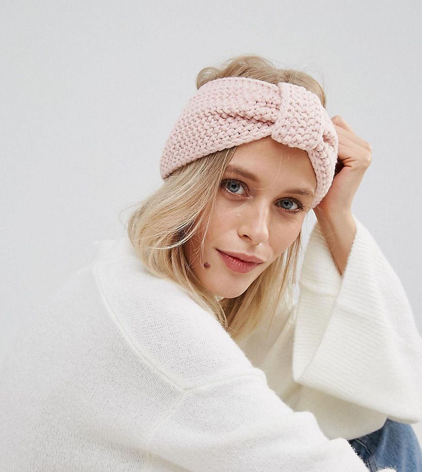 Willow and Paige Knitted Headband - Pink | ASOS US