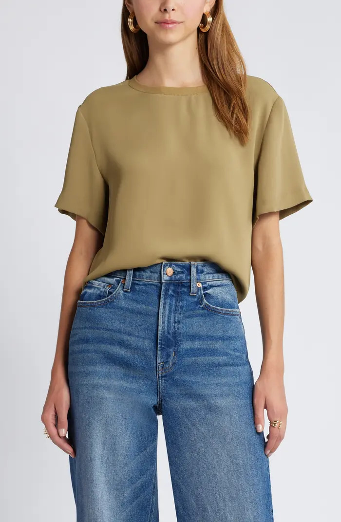 Matte Satin Tee | Nordstrom