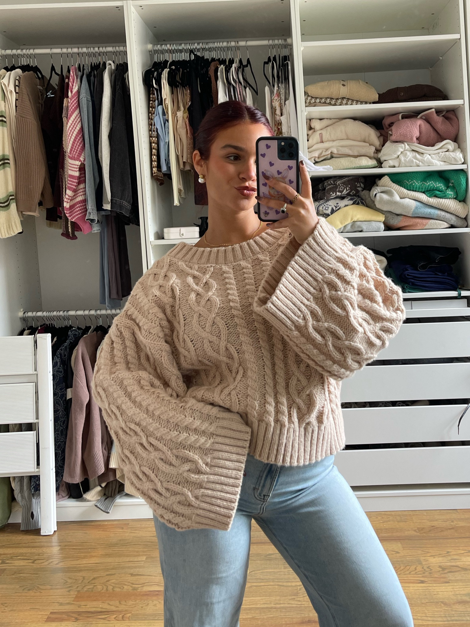 Cute chunky sweater for fall 