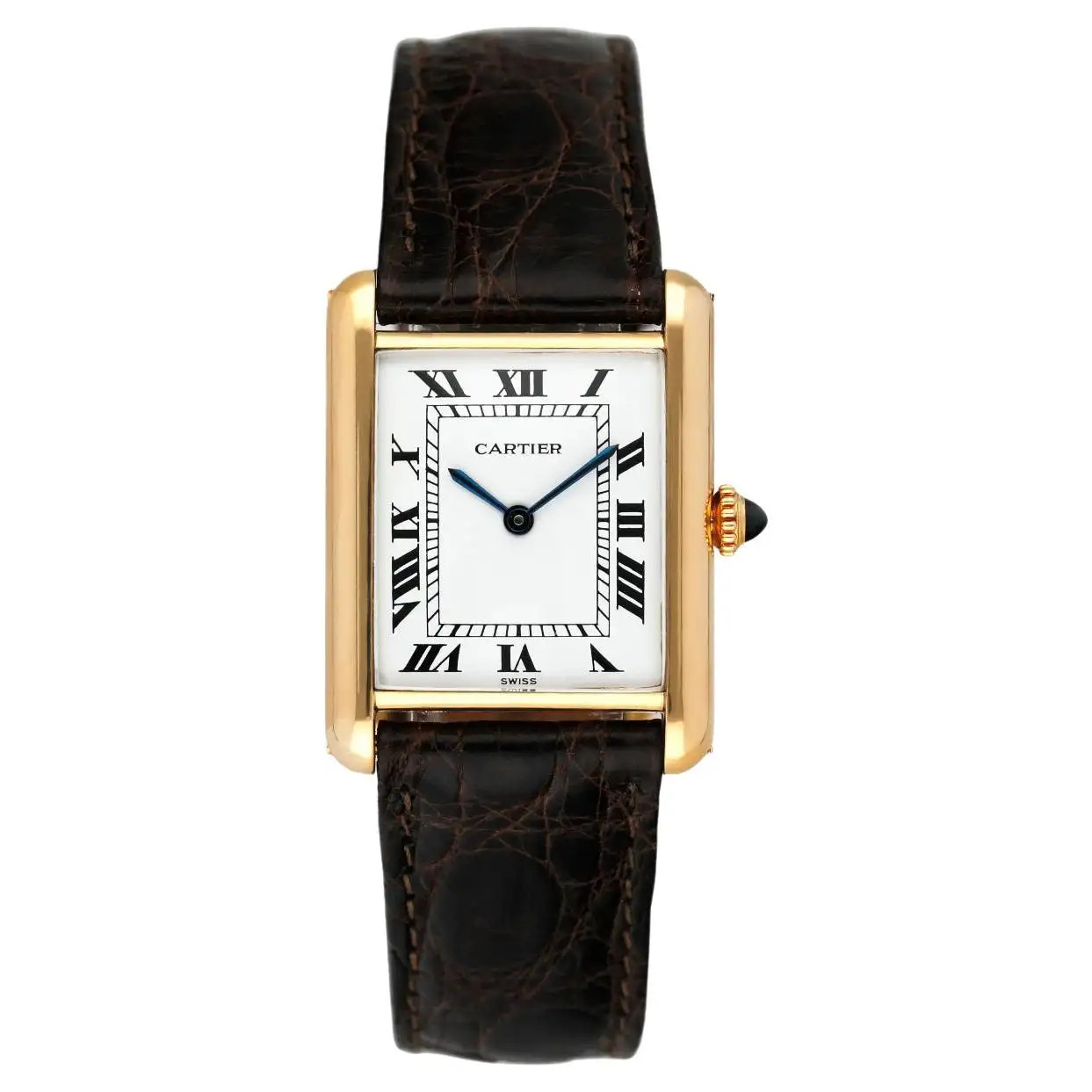 Cartier Tank 78086 Paris 18K Yellow Gold Ladies Watch For Sale at 1stDibs | 1stDibs