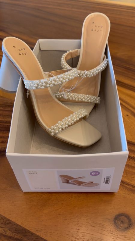 Audra Mule Heels from Target’s “A New Day” line! I love the pearl detail on these cream color heels 🤍 These are perfect for a bridal shower, bachelorette, rehearsal dinner or wedding day 💍

#LTKwedding #LTKunder100 #LTKSeasonal