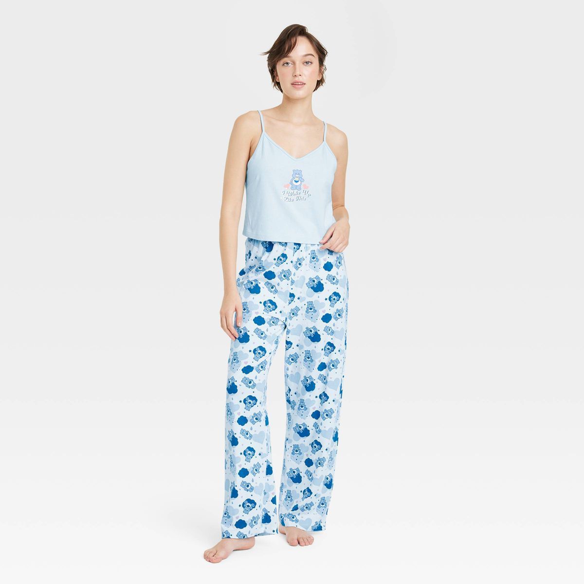 Women's Care Bears X Skinnydip Graphic Pajama Set - Blue | Target