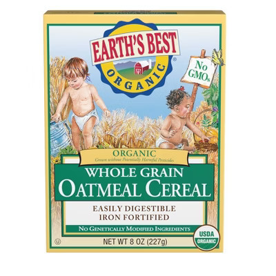 Earth's Best Organic Whole Grain Oatmeal Baby Cereal - 8oz | Target