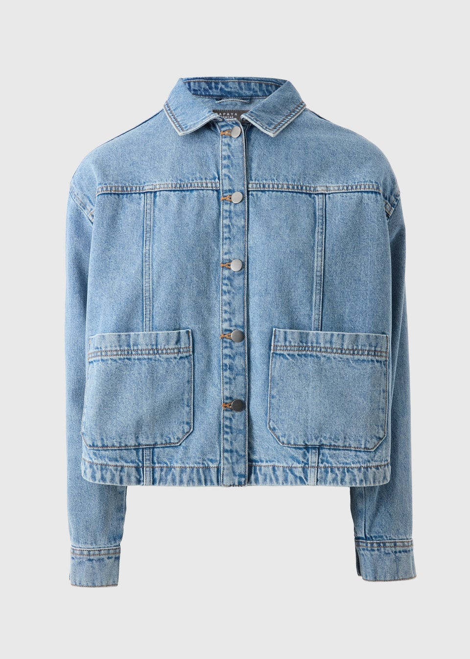 Blue Mid Wash Denim Shacket | Matalan (UK)