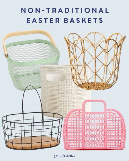 We love to turn something not so traditional into our kids’ Easter baskets! Extra fun-factor, and easy to reuse! 🐰