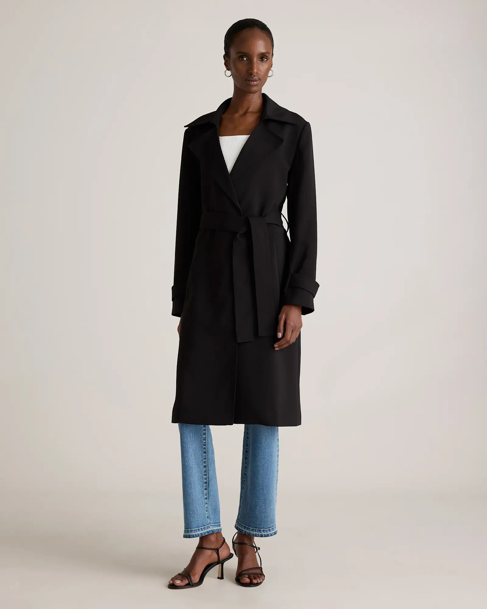 Stretch Crepe Trench Coat | Quince