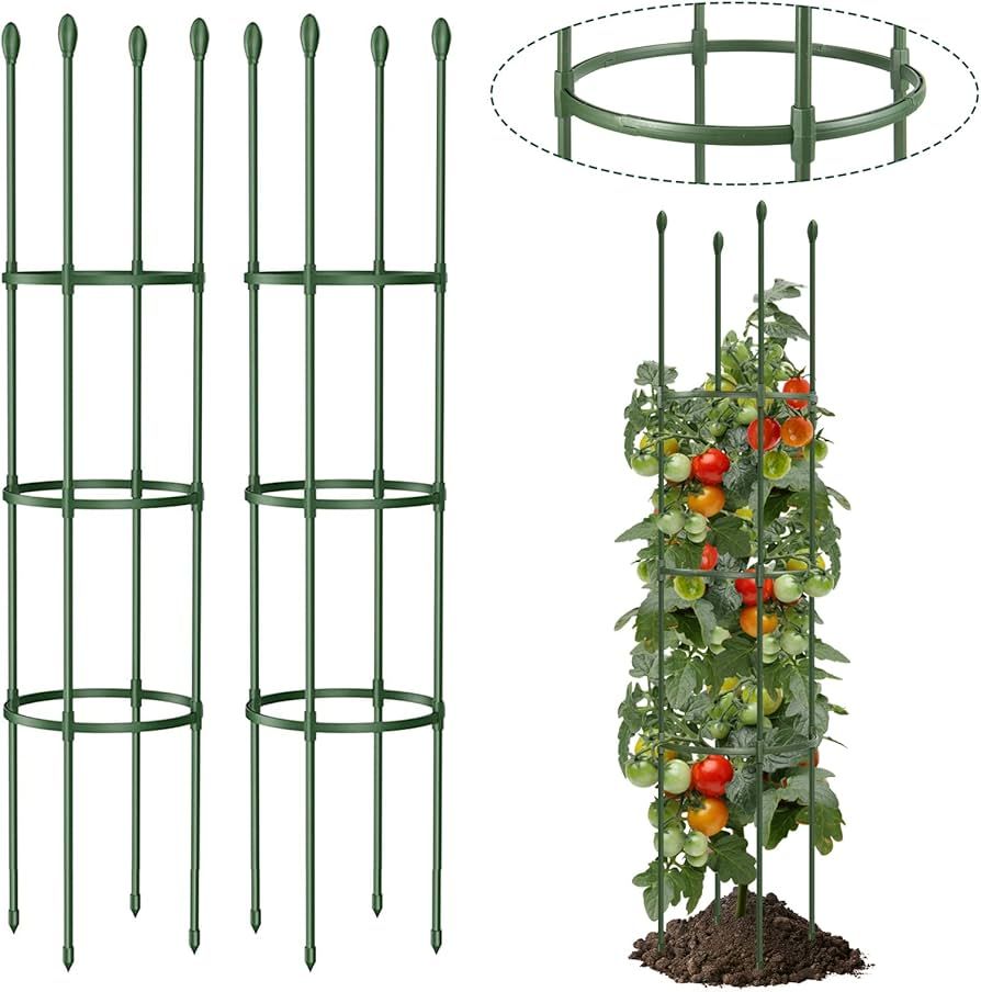 Garden Trellis, Tomato Cage Tall Plant Support Climbing Vines Flowers Stands Cucumber Trellis Pla... | Amazon (US)