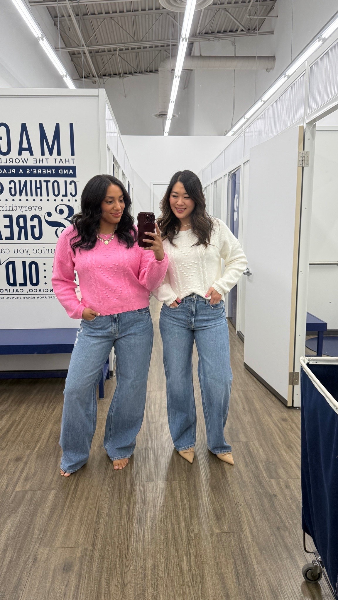 Old Navy Valentine’s heart sweaters! Too cute!!! Both got our true size!! Paired it with some wide leg jeans (that aren’t too wide)!

old navy, heart sweaters, valentine sweaters, pink sweater, v day look, valentines day style, chic style, wide leg jeans 

#LTKSeasonal #LTKootd #LTKValentine