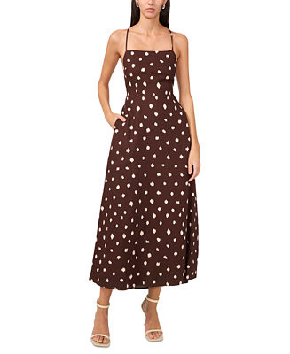 1.State Women's Linen Blend Printed Maxi Dress - Macy's | Macy's