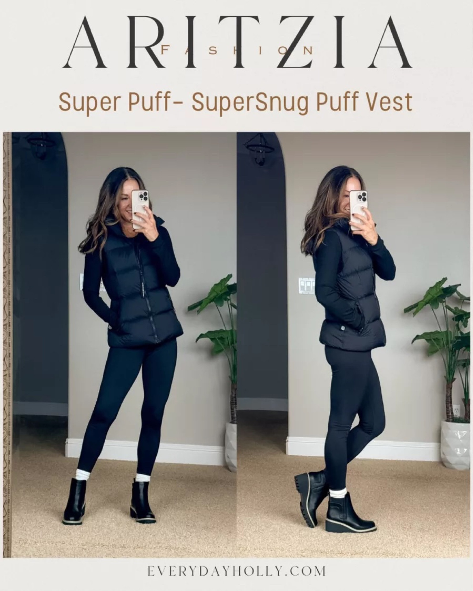 The @Aritzia Super Puff SuperSnug Puff is truly amazing! It’s an investment piece that you will LOVE to add to your fall & winter wardrobe! For reference: I’m 5’1”, 109lbs Vest an XS in black Leggings XS black LS tee small 700+ fill-power premium down Fabric from an innovative Japanese mill Water-repellent fabric Wind-resistant fabric Machine washable Down-filled Cozy Collar™ Interior smart storage pocket Cozy brushed pockets Easy cinch drawcord provides a versatile silhouette while keeping the elements out Downproof construction Fall winter vest athleisure warm comfy cozy lightweight down vest

#LTKstyletip #LTKSeasonal #LTKover40