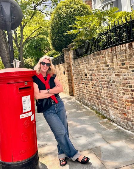 Matching the Postbox! 

Spring Summer Style, Summer Fashion, Casual Style, Citizens of Humanity Jeans, Albaray Tank, Black Sandals, City Outfit, Outfit Idea, Red Cardigan 

#LTKuk #LTKsummer #LTKspring