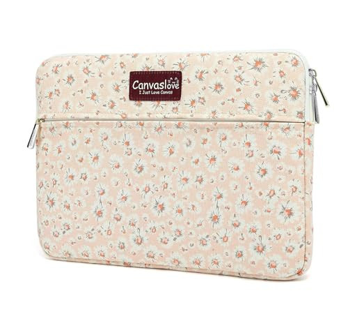 Canvaslove Pink Chrysanthemum Laptop Sleeve Case Bag Cover with Pocket For MacBook Pro 16 and 16 inch HP Lenovo Dell ASUS Acer Notebook Computer | Amazon (US)