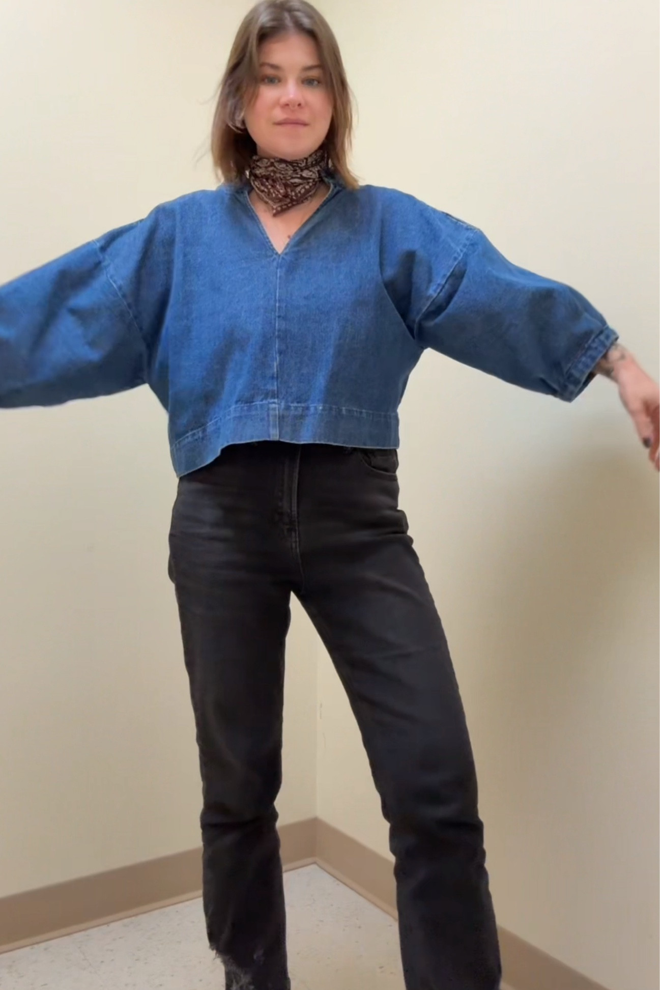 I tried to find some similar shirt options for you. My favorites are from Madewell because I think the weight of the denim will be similar. 

#LTKStyleTip