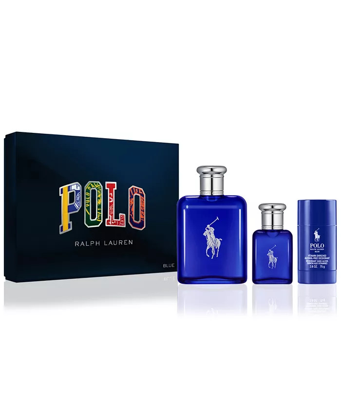 Men's 3-Pc. Polo Blue Eau de Toilette Gift Set | Macy's