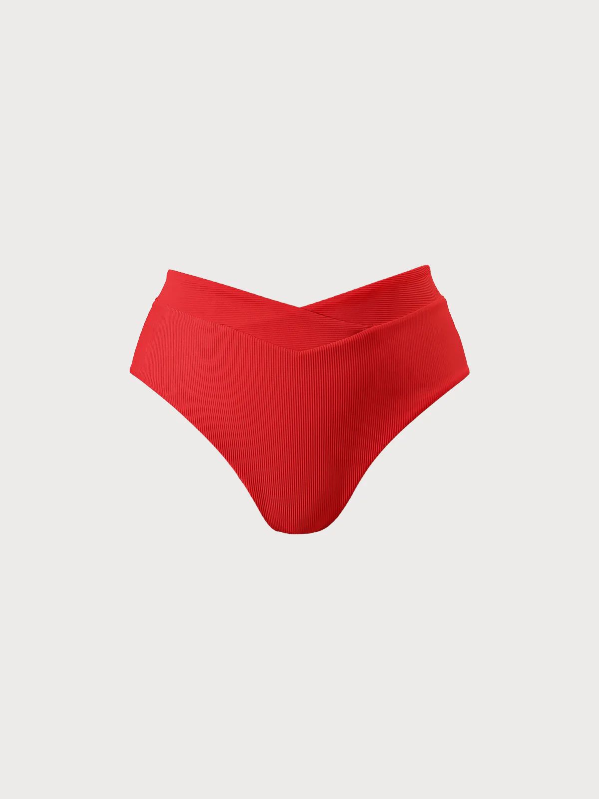 Red V-Cut Plus Size Tankini Bottom & Reviews - Red - Sustainable Plus Size Tankinis | BERLOOK | BERLOOK