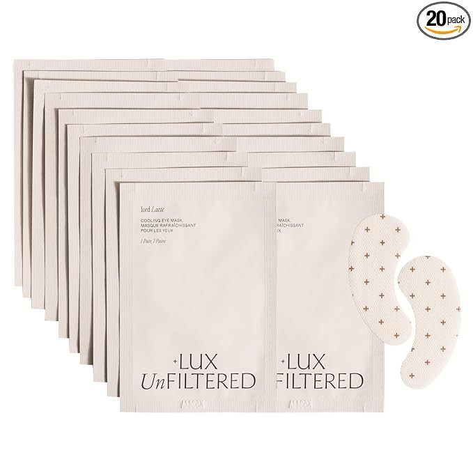 + Lux Unfiltered Cooling Under Eye Patches - Anti-Slip Caffeine Infused Korean Eye Mask - Reduces... | Amazon (US)