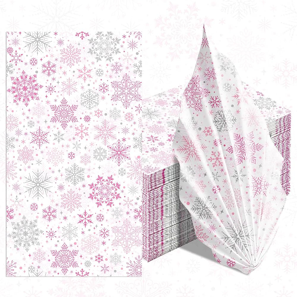 100 Pcs Party Paper Napkins, Snowflake Paper Napkins Watercolor Guest Napkins Snowflake 3 Ply Dec... | Amazon (US)