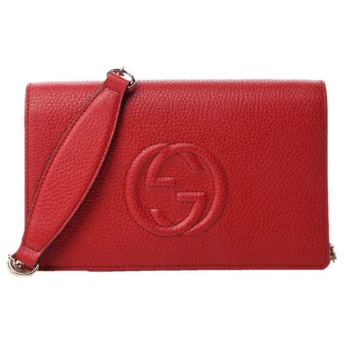 Soho leather crossbody bag Gucci Red in Leather - 38410455 | Vestiaire Collective (Global)