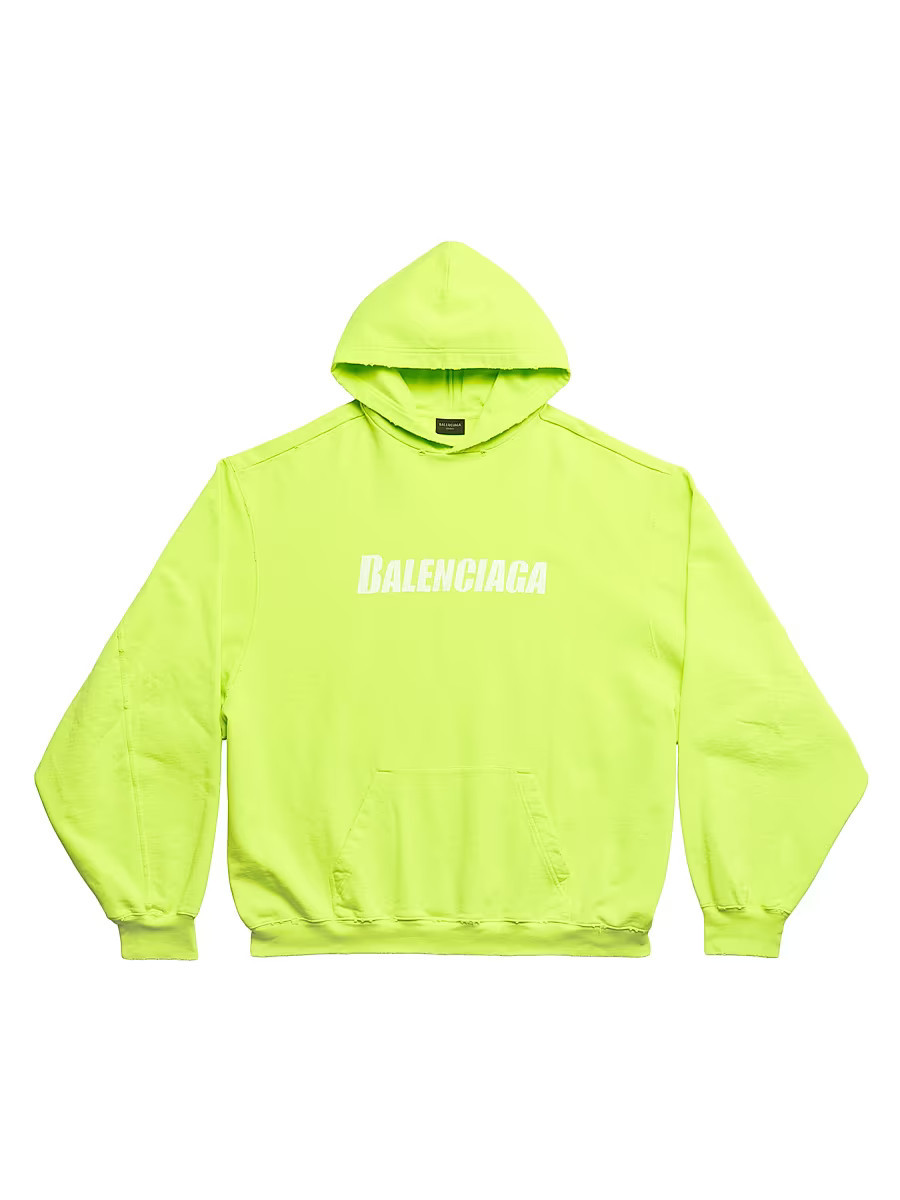 Destroyed Oversized Hoodie - Fluo Yellow - Size XL | Saks Fifth Avenue