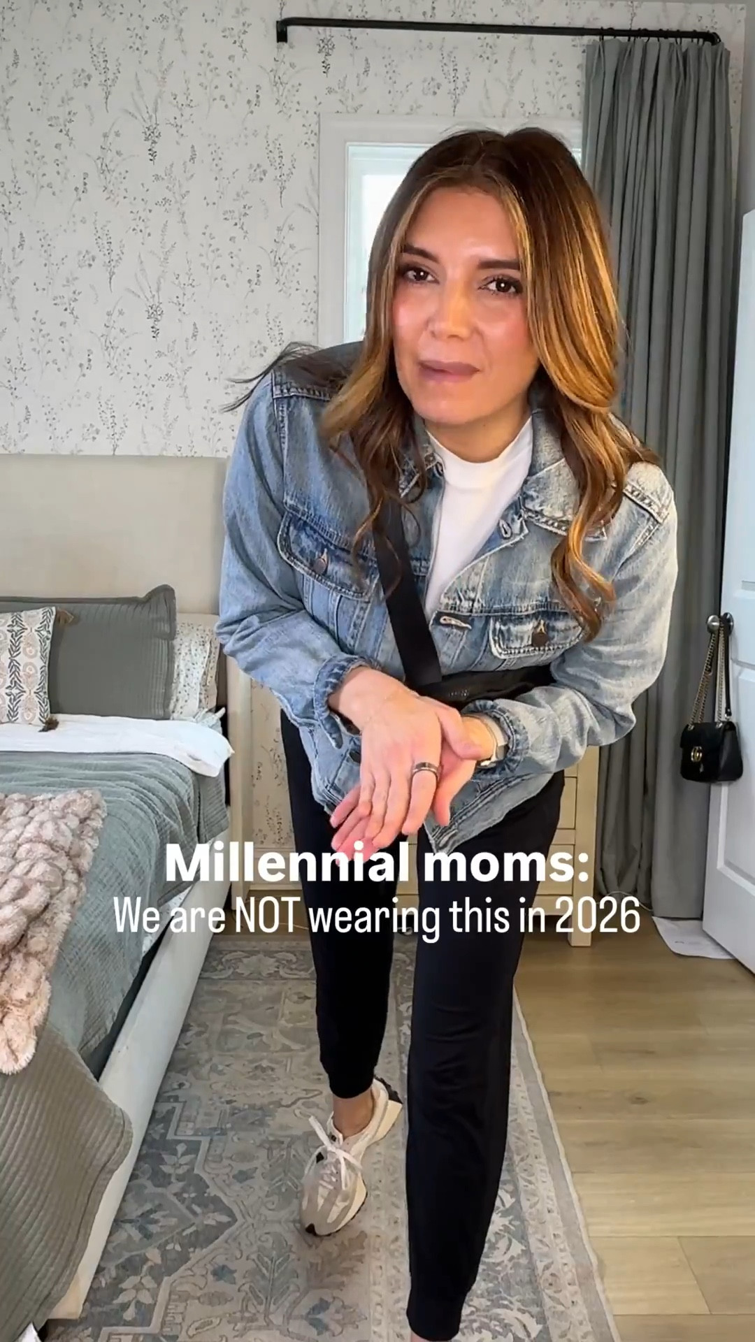 Millennial mom upgrade! Instead of jogger pants, wear this! Pants in a size small, denim jacket size small, tee size small. I’m 5’7” and a typical 2-4 or 26 jeans. 

#LTKOver40 #LTKTall #LTKSaleAlert