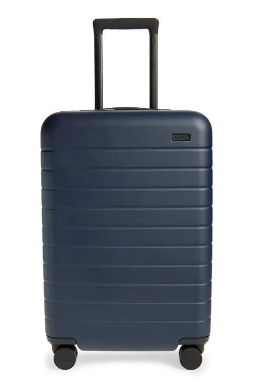 Away The Bigger Carry-On Flex Suitcase in Navy Blue at Nordstrom | Nordstrom