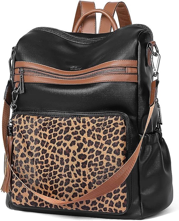 CLUCI Backpack Purse for Women Designer Fashion Leather Ladies Laptop Bag Large Convertible Shoul... | Amazon (US)