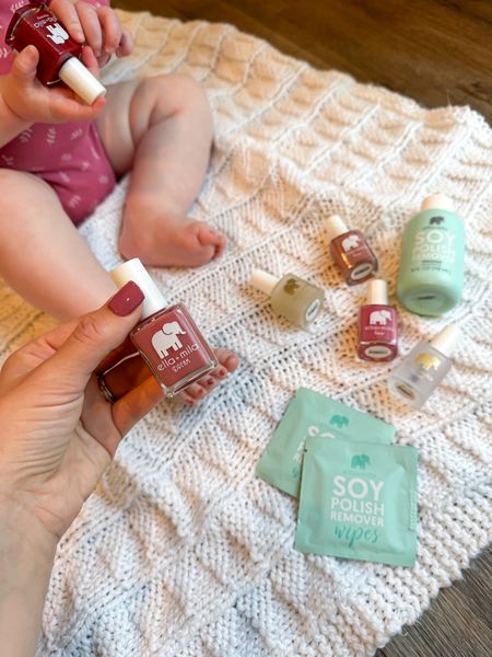 Mommy & Ella’s first matching mani and pedi with @ellamila polishes! We chose the color “time for a bond fire”. ella+mila polishes are made with vegan ingredients, are cruelty free, and are made WITHOUT 17 harsh chemicals normally found in other polish. #ellamila #ellamilapartner 

#LTKKids #LTKBaby #LTKFamily