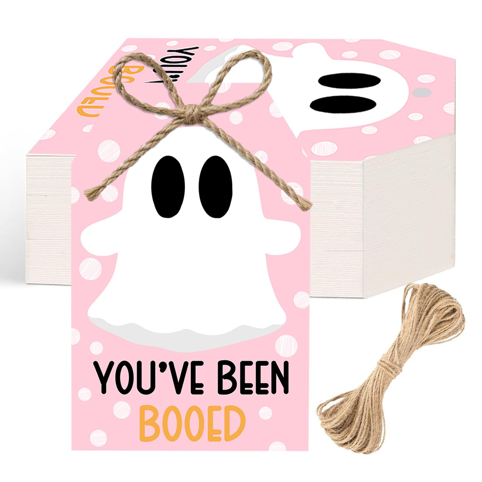 You've Been Booed Halloween Tags for Goodie Bags, 50 Pack Halloween Gifts Tags with String for Gi... | Amazon (US)